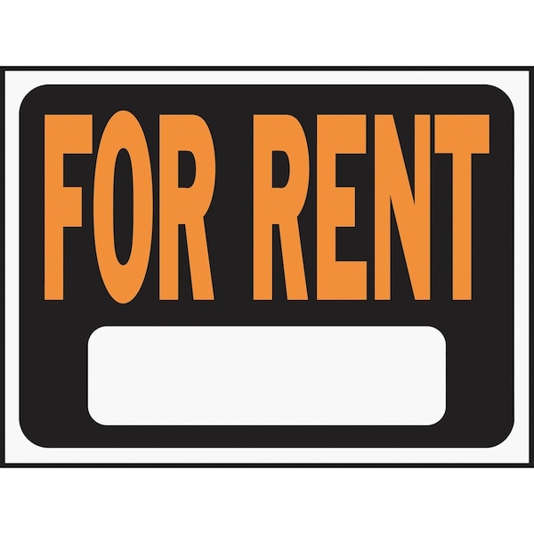 Hy-Ko 9x12 Plastic Sign, For Rent 3005 - main
